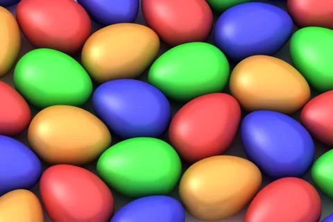 Many colored easter eggs Stock Illustration