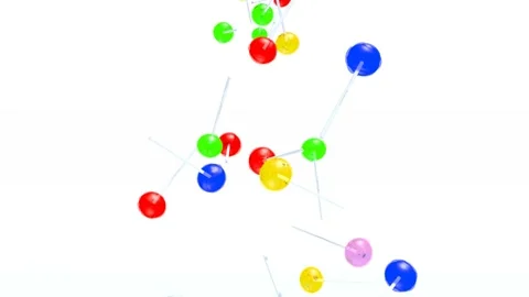 Many colored lollipop fall on white background, 3d animation Stock Footage 131511503