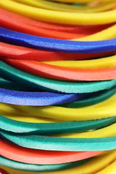 Many Colored Rubbers Background Texture. Gums for Money. Business Office Equi Stock Photos