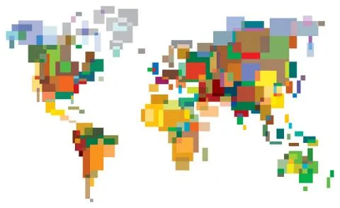 Many-colored world Stock Illustration