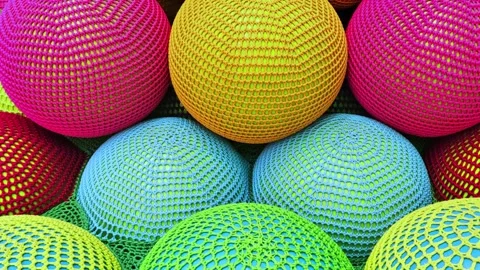 Many colorful random bright large balls background. Stock Footage 280540797