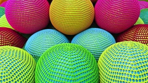 Many colorful random bright large balls background. Stock Footage 280852325
