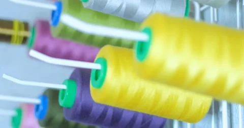 Many colorful thread  Stock Footage