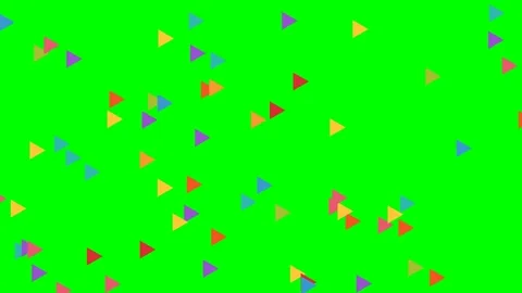 Many colorful triangles moving from left to right. 4K generated abstract mode Stock Footage 151629151