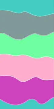 Many colors form wavy lines across the surface. The design shows green pink Stock Illustration