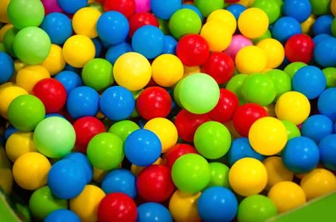 Many colour plastic balls for background Stock Photos