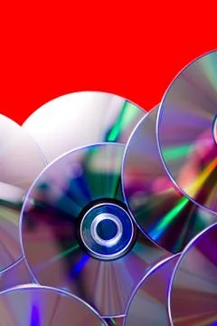 Many compact discs Foto stock