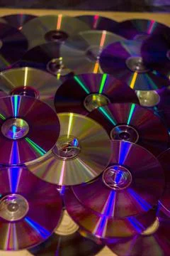 A many compact discs Stock Photos