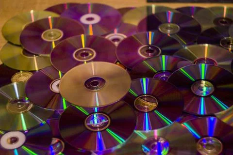 A many compact discs Stock Photos