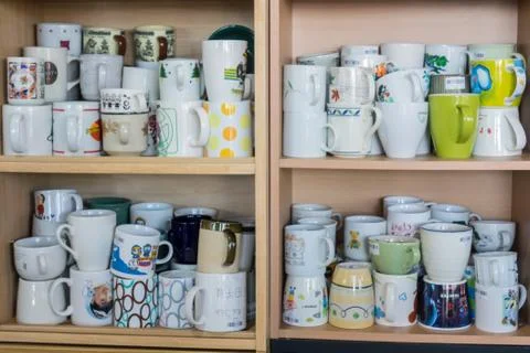 Many cups of coffee Stock Photos