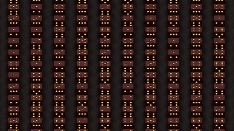 Many dark red and yellow gamble dices bg - abstract 3D illustration 스톡 일러스트