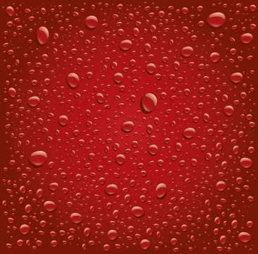 Many dark red bubbles droplets background Stock Illustration