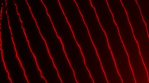 Many diagonal glow flicker strings, abstract computer generated backdrop, 3D Stock Illustration