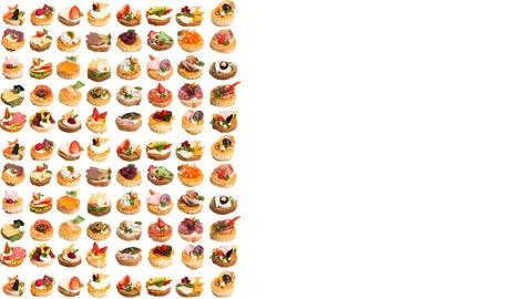 Many different canapes on a white background many different canapes on a whit Stock Photos