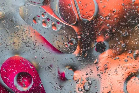 Many different forms of brush oil on water. Stock Photos