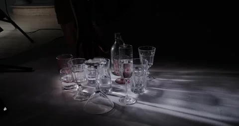 Many different glasses Stock Footage 141096597