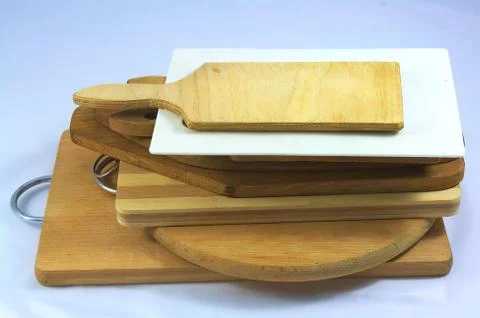 Many different kitchen planks Stock Photos