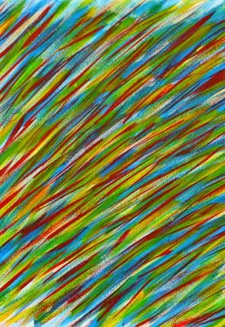 Many different multi-colored lines are chaotically drawn with brush Stock Illustration