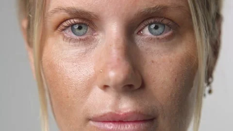 Many different people looking at camera. Open eyes sight. Multi ethnic faces mix Stock Footage 251696604