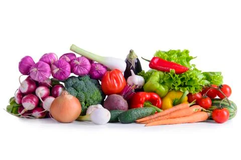 Many different ripe vegetables Stock Photos
