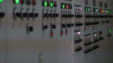 Many different starters buttons. Sensors, arrow, precision instruments. Stock Footage 68111366