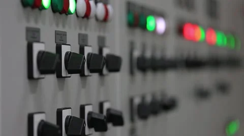 Many different starters buttons. Sensors, arrow, precision instruments. Stock Footage 68111530