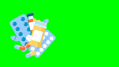 Many different tablets, capsules. Pharmacy, medicines. Pills, capsule blisters Stock Footage 273510723