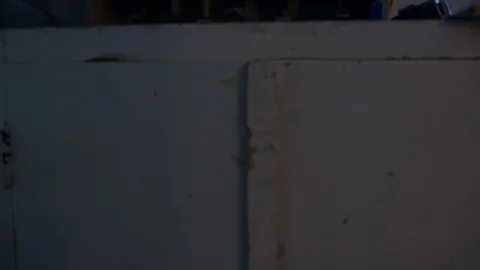 Many different tools hang on the shelves Video stock 80188002