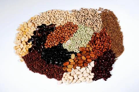 Many different types of beans Stock Photos