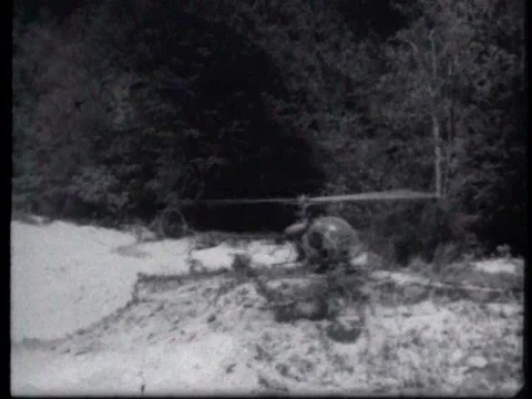 Many different types of helicopters are developed by the U.S. army in the 1940sƒ Video stock 75311505