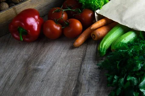 Many different vegetables including beets, cabbage, zucchini, carrots, tomato Stock Photos