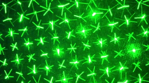 Many diffused laser lines moving Video stock 8547764