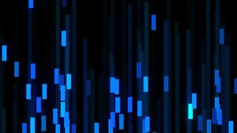 Many digital lines in space - abstraction of data communication, computer Stock Illustration