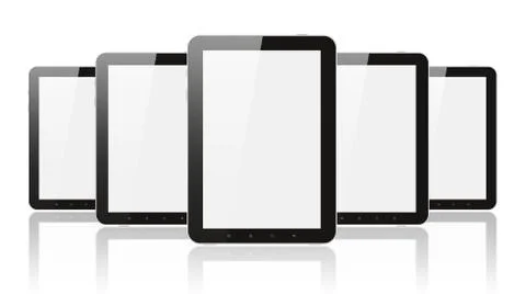 Many digital tablet pc . Foto stock