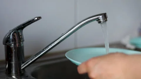 Many dirty garbage can outside in a row Stock-Footage 242990916