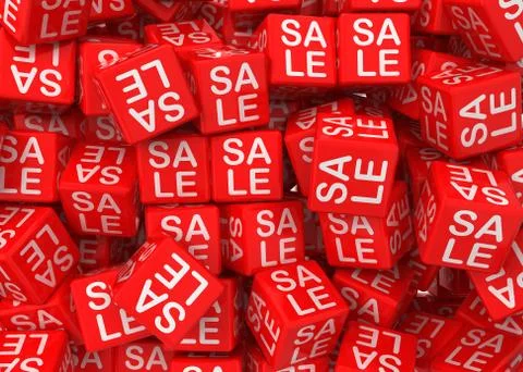 Many discount boxes Stock Illustration