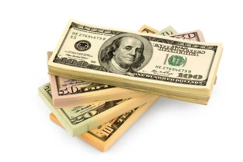 Many dollar bills Stock Photos