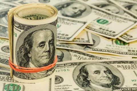Many dollar bills Stock Photos