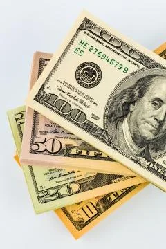 Many dollar bills 스톡 사진