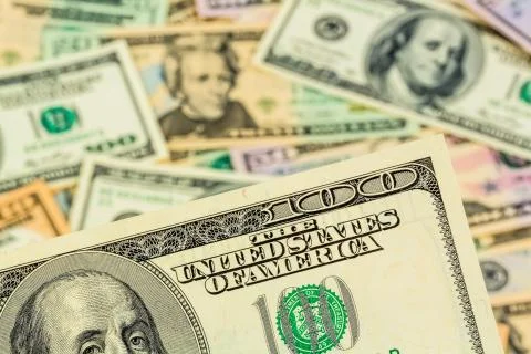 Many dollar bills Stock-Fotos