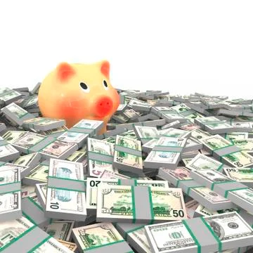 Many dollars Stock Illustration