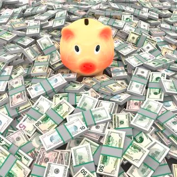 Many dollars 스톡 일러스트