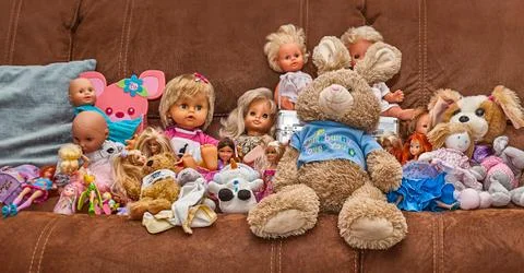 Many dolls Stock Photos