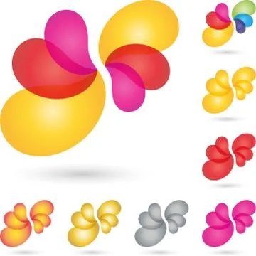 Many drops, wellness, cosmetics, logo Stock Illustration