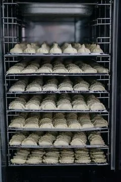 Many dumplings close-up. Dumplings isolate. Stock Photos