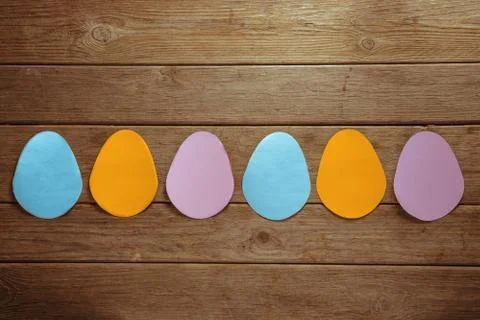 Many Easter paper eggs Stock Photos