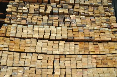 Many edging board in stacks 库存照片