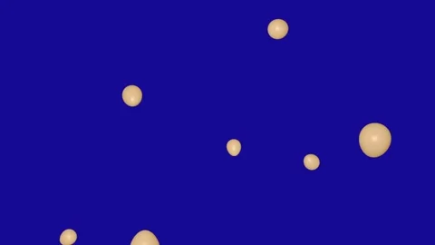 Many Egg falling down on blue screen background Video stock 322790479