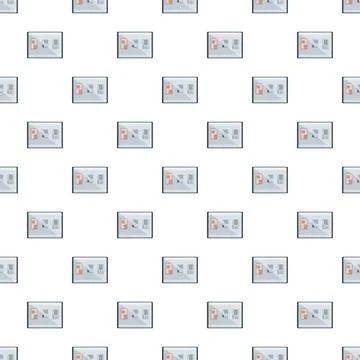 Many electric sockets with plugs pattern background Stock Illustration