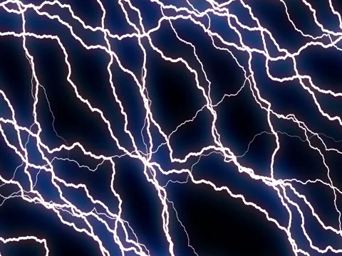 Many Electrical Discharges Flash Storm Lightning Strikes Close Up Background Stock Footage 73318120